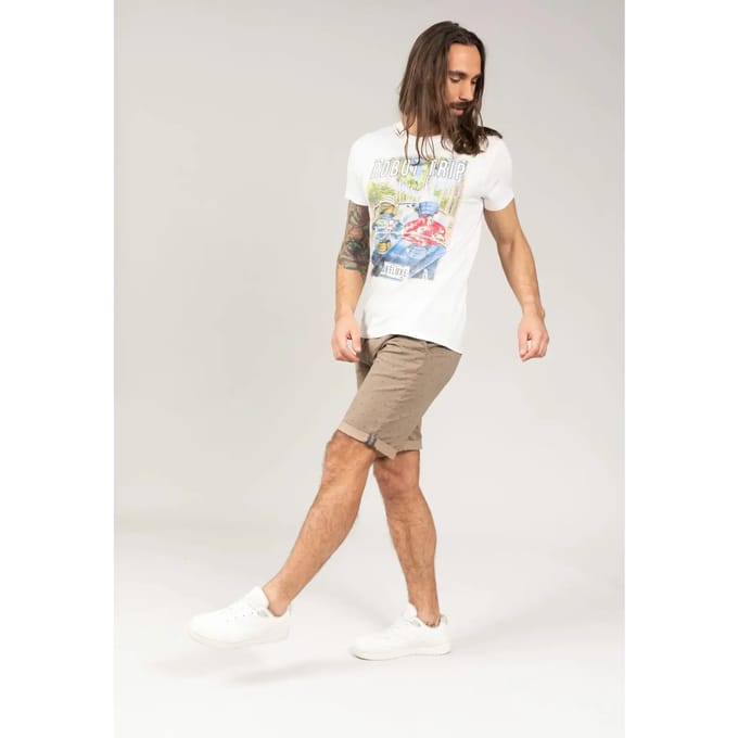 DEELUXE T-shirt met vintage printROBOTRIP Natural