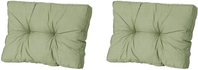 Madison - Florance Rugkussen Basic green - Ca. 43x73 cm - Set van 2