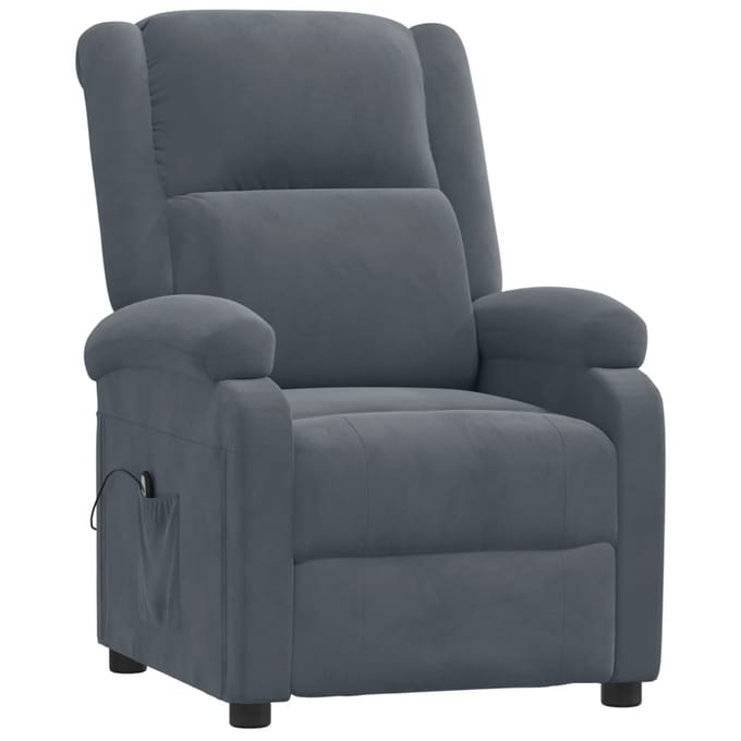 vidaXL - Fauteuil - elektrisch - verstelbaar - stof - donkergrijs