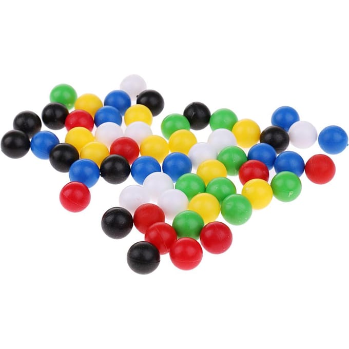 60 stuks 1 cm diameter ballen voor het houten vier-op-een-rij-spel 1cm diameter yellow