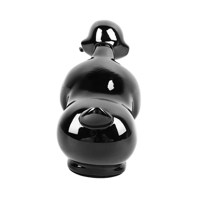 Eend Ornament Galvaniseren Hars Eend Sculptuur Stijlvol Decoratief Eend Figuur voor Auto Bureau zwart
