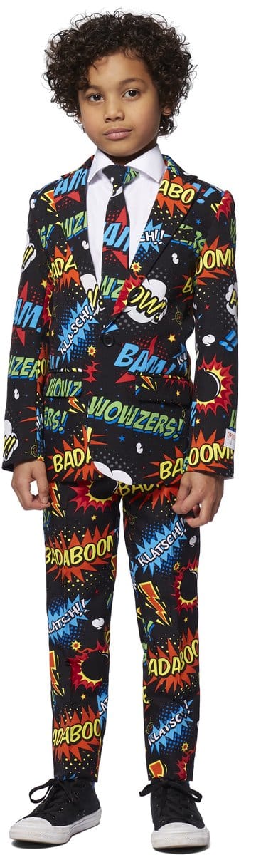 OppoSuits Badaboom - Jongens Pak - Carnavalskleding - Kostuum - Gekleurd - Carnaval - Maat 92/98