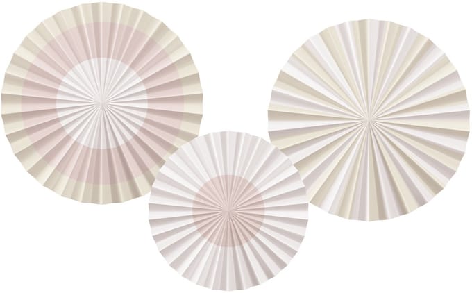 Deco Fan Set - Playful Powder - 3 stuks