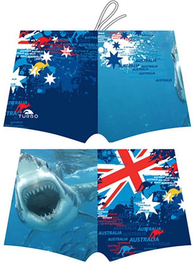 Turbo Shark Australia 2015 Zwemboxer Blauw XL Man