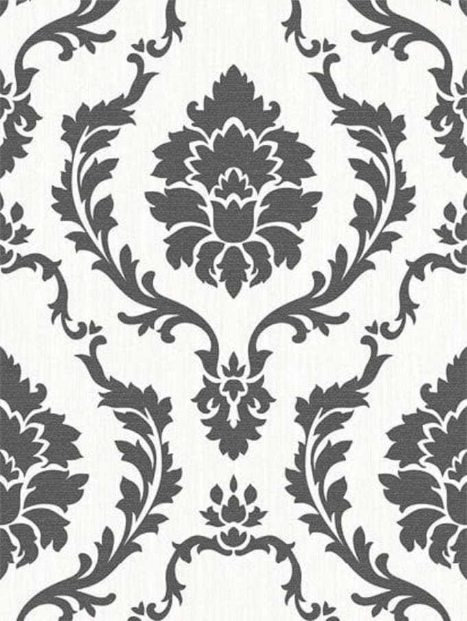 Barok glitter diamanten vinyl behang F24019