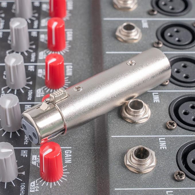 2 stks XLR Adapter XLR Man-vrouw Adapter XLR Vrouw naar Man Microfoon Audio Converter Zink zilver