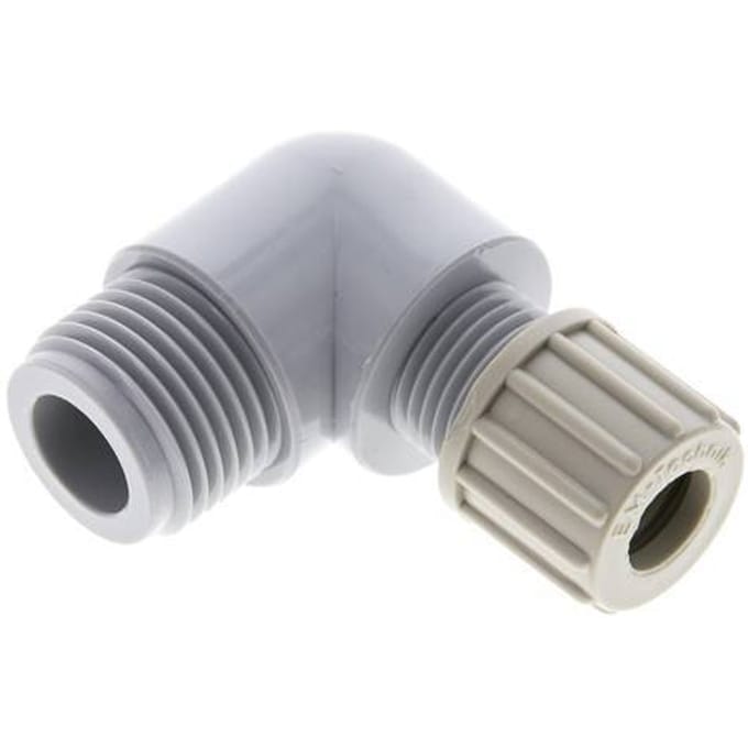 10x8mm & G1/2'' PA L-Vorm Knelfitting Buitendraad 10bar