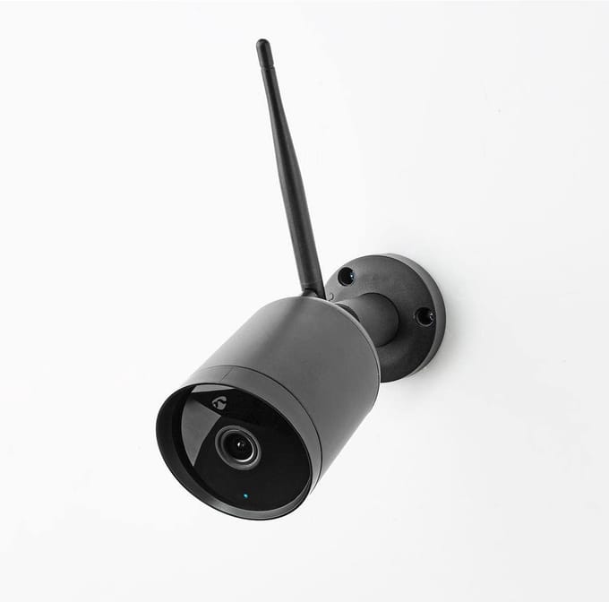 Buitencamera Wi-Fi met Bewegingssensor en Nachtzicht - Full HD 1080p, IP65, Cloud Opslag, 12 V DC