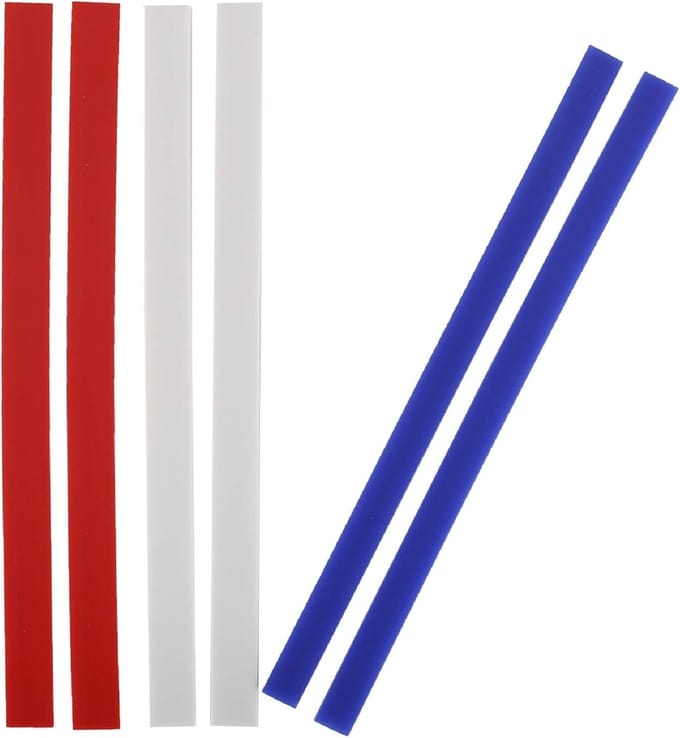Famanu – Set diktestroken voor deegrollers – siliconen strips 38 cm – 3 hoogtes (2, 4, 6 mm) – voor gelijkmatige dikte