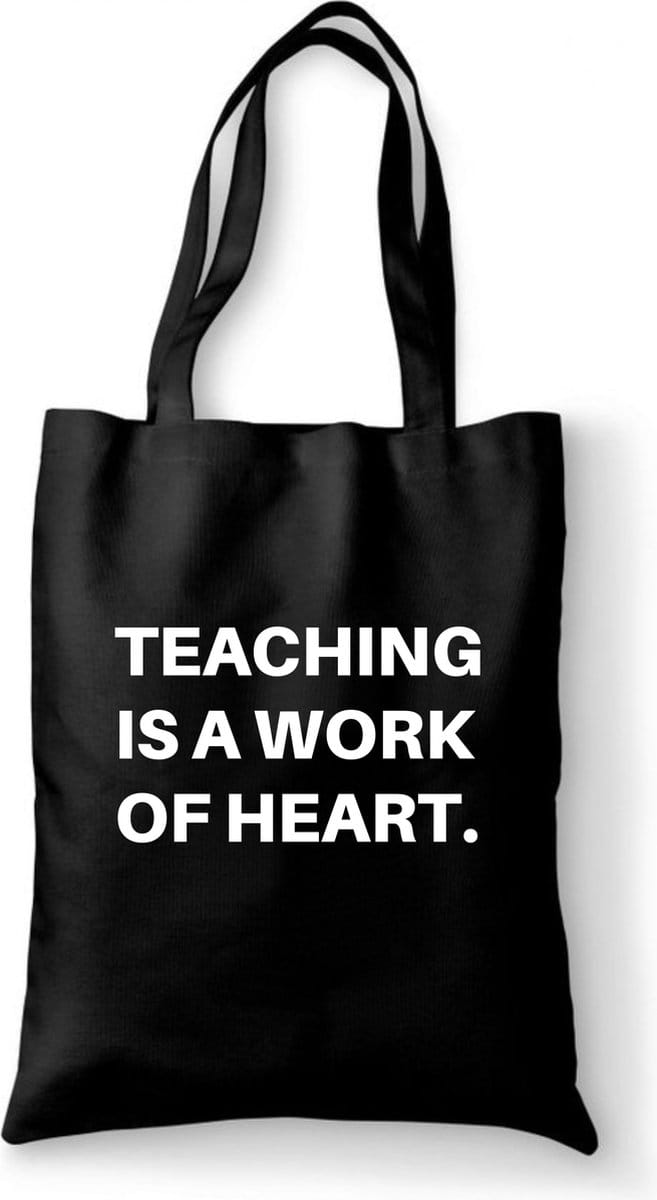 Linnen tas Teaching is a work of heart One Size