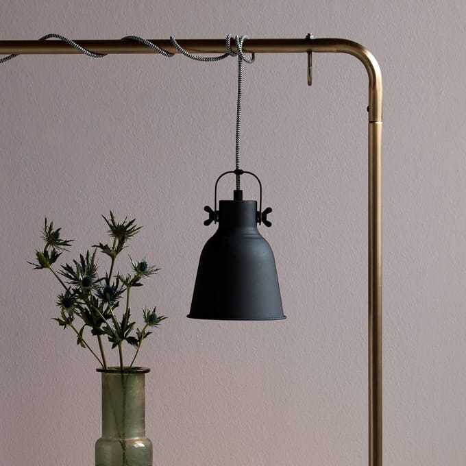 Nordlux Hanglamp Adrian in zwart, Ø 16cm