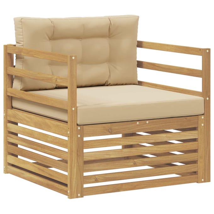 vidaXL - Buitensofa - Wit - en - Beige