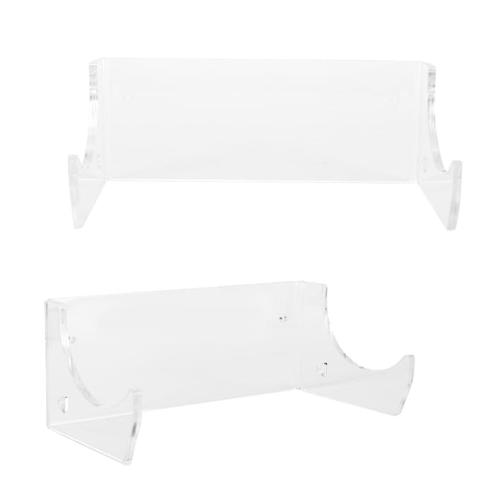 2 Stuks Wandplank Skateboard Hanger Display Opbergrek Snowboard Organizer BenodigdhedenTransparant