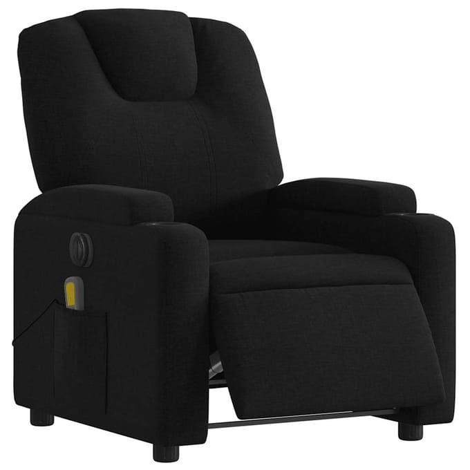 vidaXL - Massagestoel - elektrisch - verstelbaar - stof - zwart