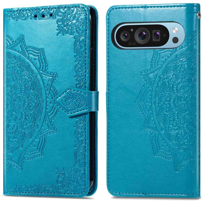 imoshion Hoesje - Geschikt voor Google Pixel 9 / 9 Pro - Mandala Bookcase - Turquoise