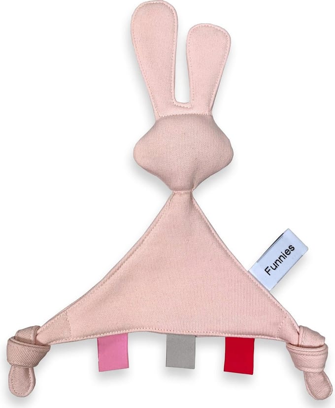 Funnies Speendoekje Junior 28 Cm Katoen Lichtroze
