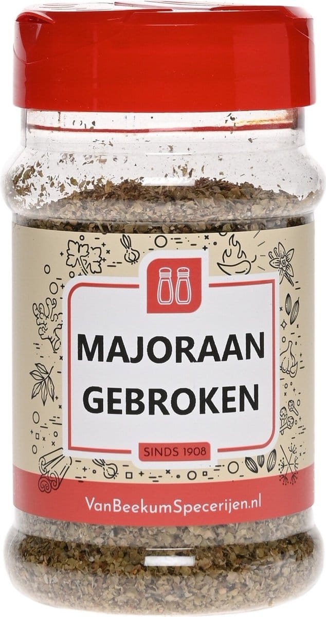 Van Beekum Specerijen - Majoraan / Marjolein Gebroken - Strooibus 25 Gram