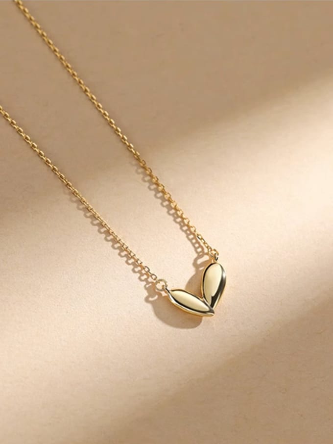 Gading® dames ketting met hart-goud-40+6cm
