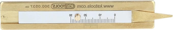 Bandenprofieldieptemeter - Profielmeter - Banden Inspectie - Niet-reflecterende aflezing - 0-30 mm - Messing