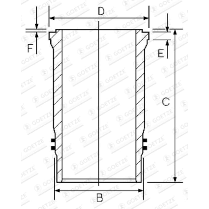Voering, cilinderkop GOETZE 14-450380-00
