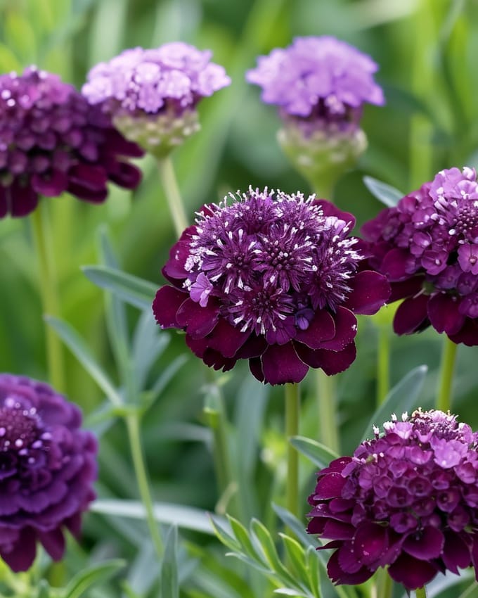 2 sets - Duifkruid Zaden Diep Donkerpaars Scabiosa Atropurpurea Eenjarig