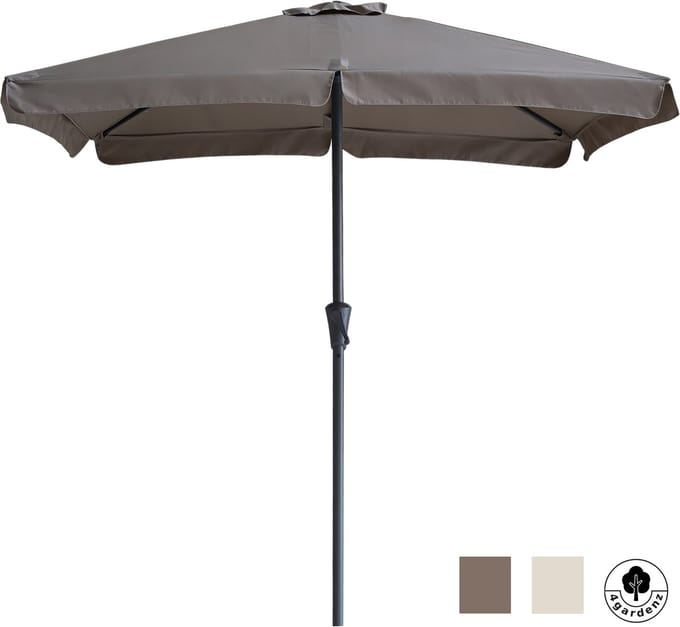 4gardenz ® parasol rechthoek met volant 120x190 cm kantelbaar balkonparasol