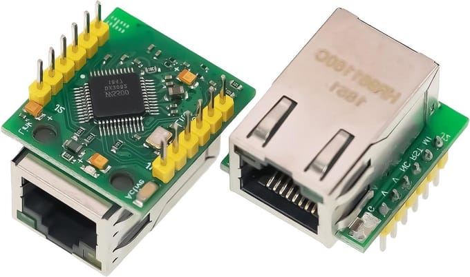 Ethernet Module - SPI naar LAN - Netwerk Projecten - Geïntegreerde Protocol Stack - 2 stuks - Niet gespecificeerd