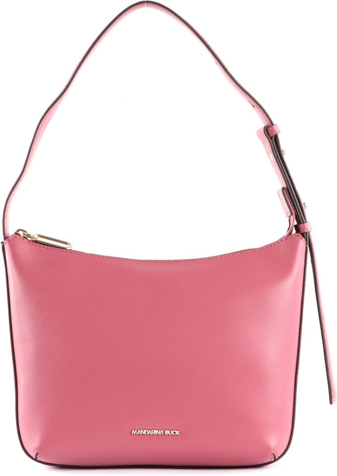 MANDARINA DUCK Leren Schoudertas Luna Hobo Small Blush Roze