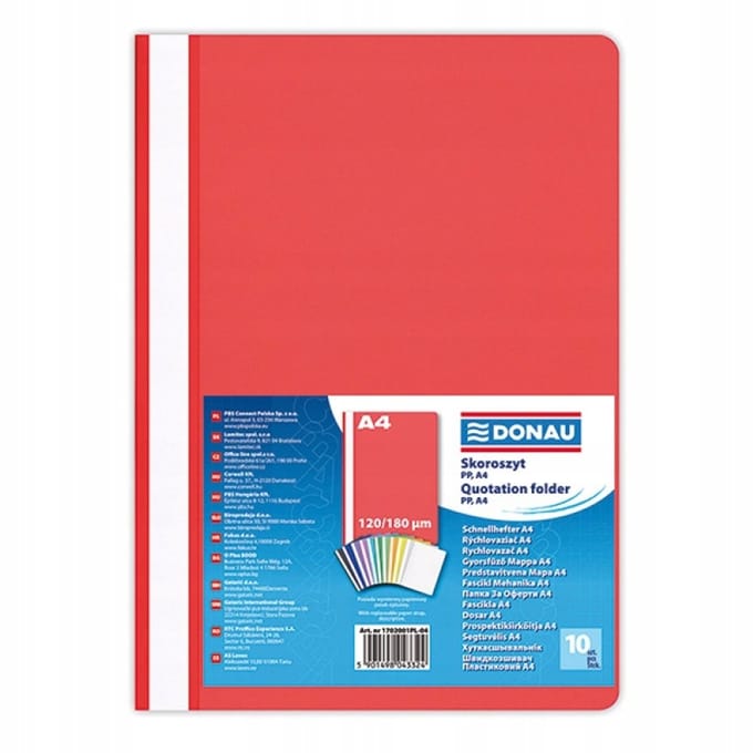Donau PP A4 Snelhechter 120/180micron Rood
