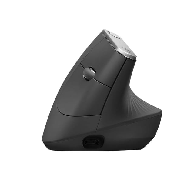 Logitech MX Verticaal Advanced Draadloos Bluetooth - Mac & PC - Ergonomische muis - Optisch - 6 knoppen - Zwart