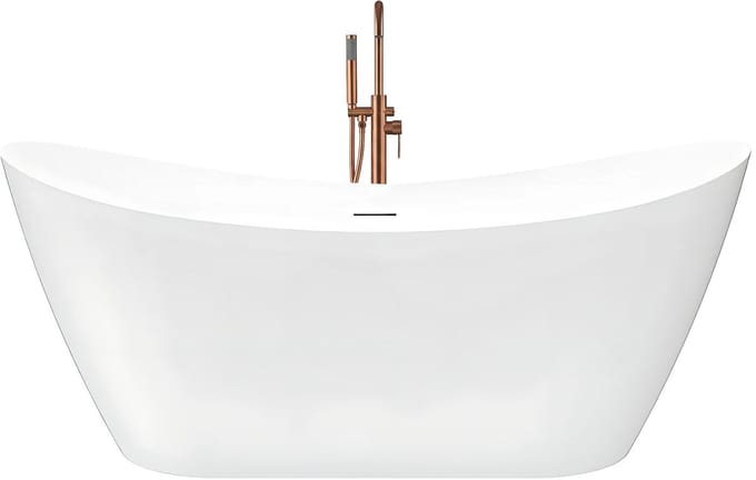 Rea - Badkuip- Ferrano Slim 180 - Wit - Acryl - 180X80X74,5Cm
