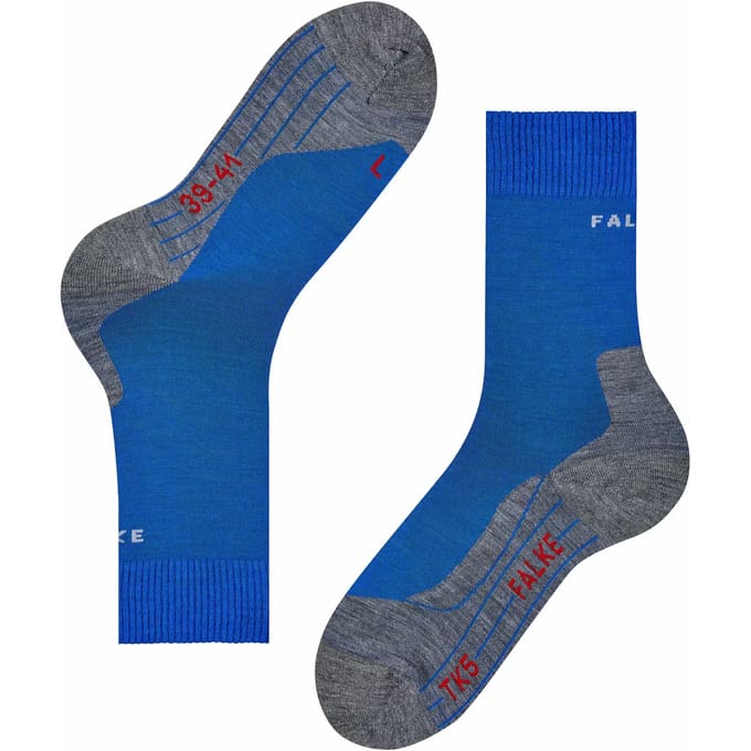 FALKE TK5 anti-blaar dun wol functioneel materiaal wandelsokken heren blauw - maat 46-48