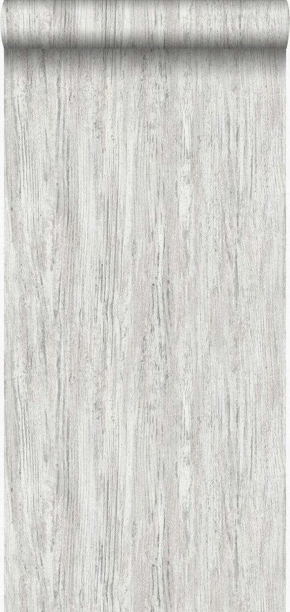 Origin Wallcoverings behang houtlook donker ivoor wit - 53 cm x 10.05 m - 347414