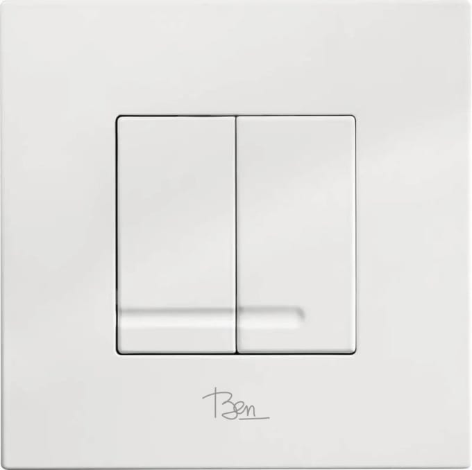 Ben Nemano Bedieningspaneel 16x16 cm glans wit voor Ben BPF en BPSF