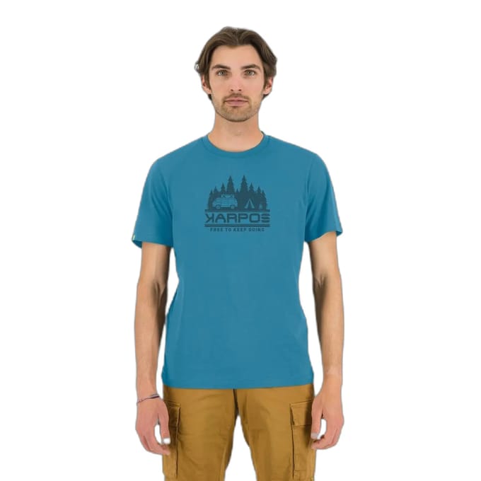 Karpos Outdoors Trees T-shirt Met Korte Mouwen Blauw M Man