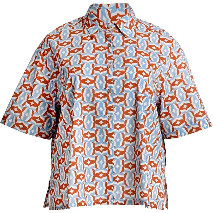 Dameshemd Mat Fashion Geometric Print