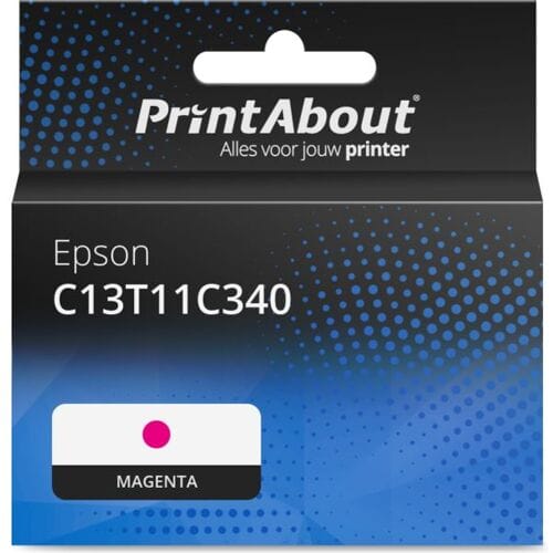PrintAbout Inktcartridge C13T11C340 Magenta geschikt voor Epson