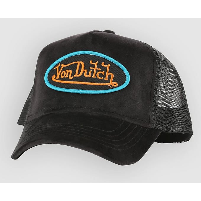 Von Dutch Velvet Trucker Cap zwart