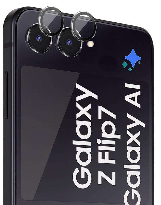 Camera Screenprotector geschikt voor Samsung Galaxy Z Flip 7 - Volledig Dekkend Glas Screen Protector