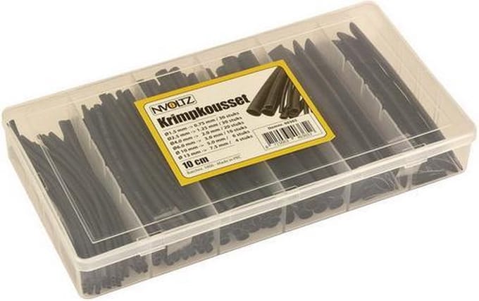 Blanko 100-delige krimpkous assortiment - Zwart