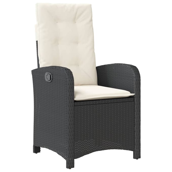 vidaXL - 9-delige - Tuinset - poly - rattan - zwart