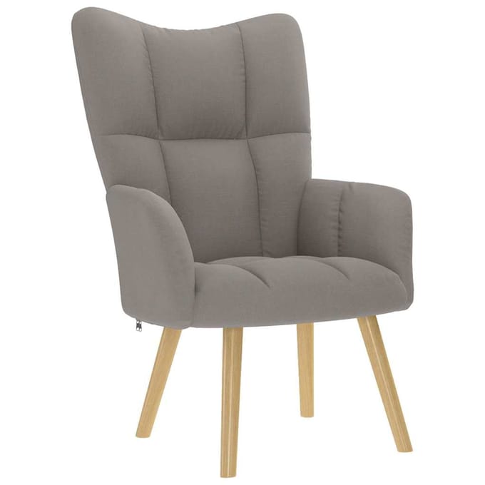 vidaXL - Relaxstoel - stof - taupe