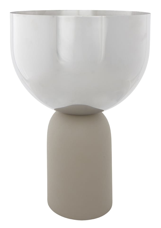 AYTM bloempot Torus, grijs, Ø 22 cm, hoogte 30,6 cm, ijzer