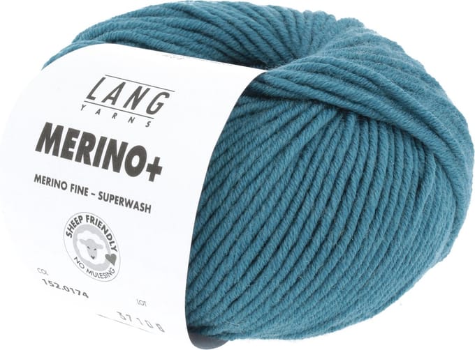 Lang Yarns Merino Plus - 174 blauwe jade - Merinowol Garen