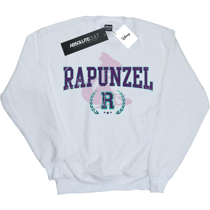 Disney Meisjes Prinses Rapunzel Collegiaal Sweatshirt (Wit)