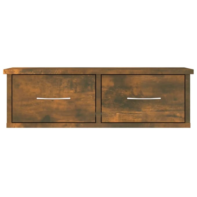 vidaXL - Wandkast - 60x26x18,5 - cm - bewerkt - hout - gerookt - eikenkleurig