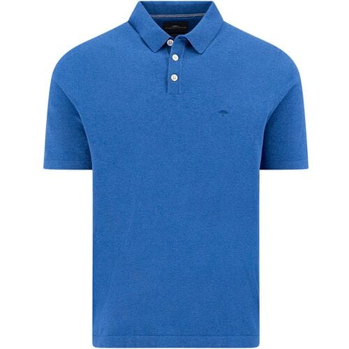 Fynch-Hatton Polo Superflex Shortsleeve Subtle Mélange Harbor Blue / male