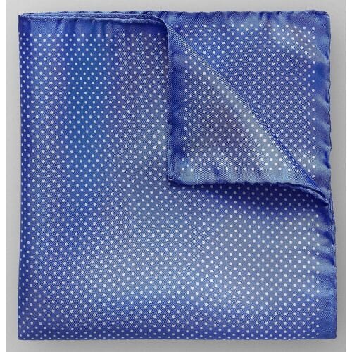 Eton Pochet Polka Dot Silk Pastel Blauw / male