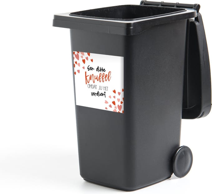 Container sticker Sterkte - Quotes - Rood - 40x40 cm - Kliko sticker
