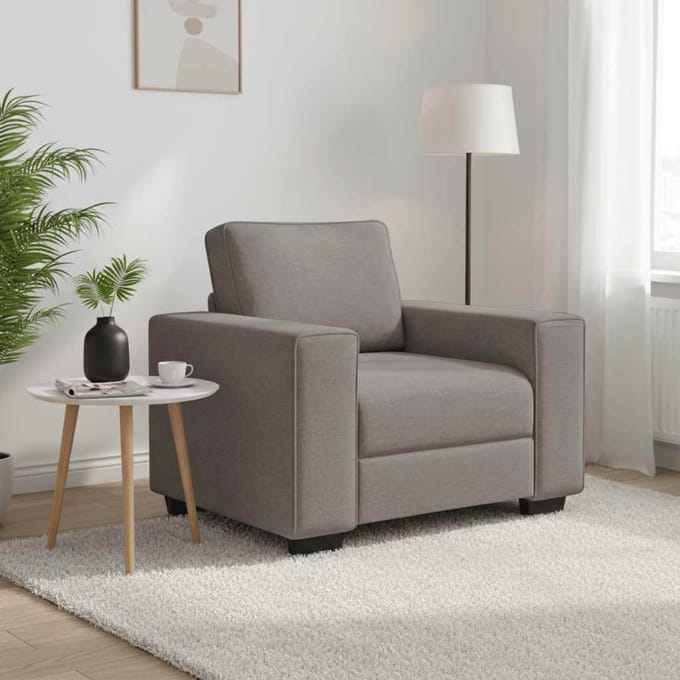 vidaXL - Sofastoel - Taupe - 100x77x82 - cm - Stof
